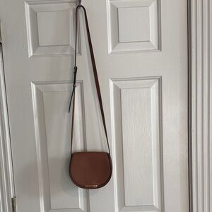 Cuyana Brown Leather Crossbody Bag